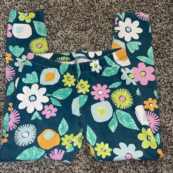 Cat & Jack Kids Floral Leggings - Blue, Pink, Green - Picture 2 of 5